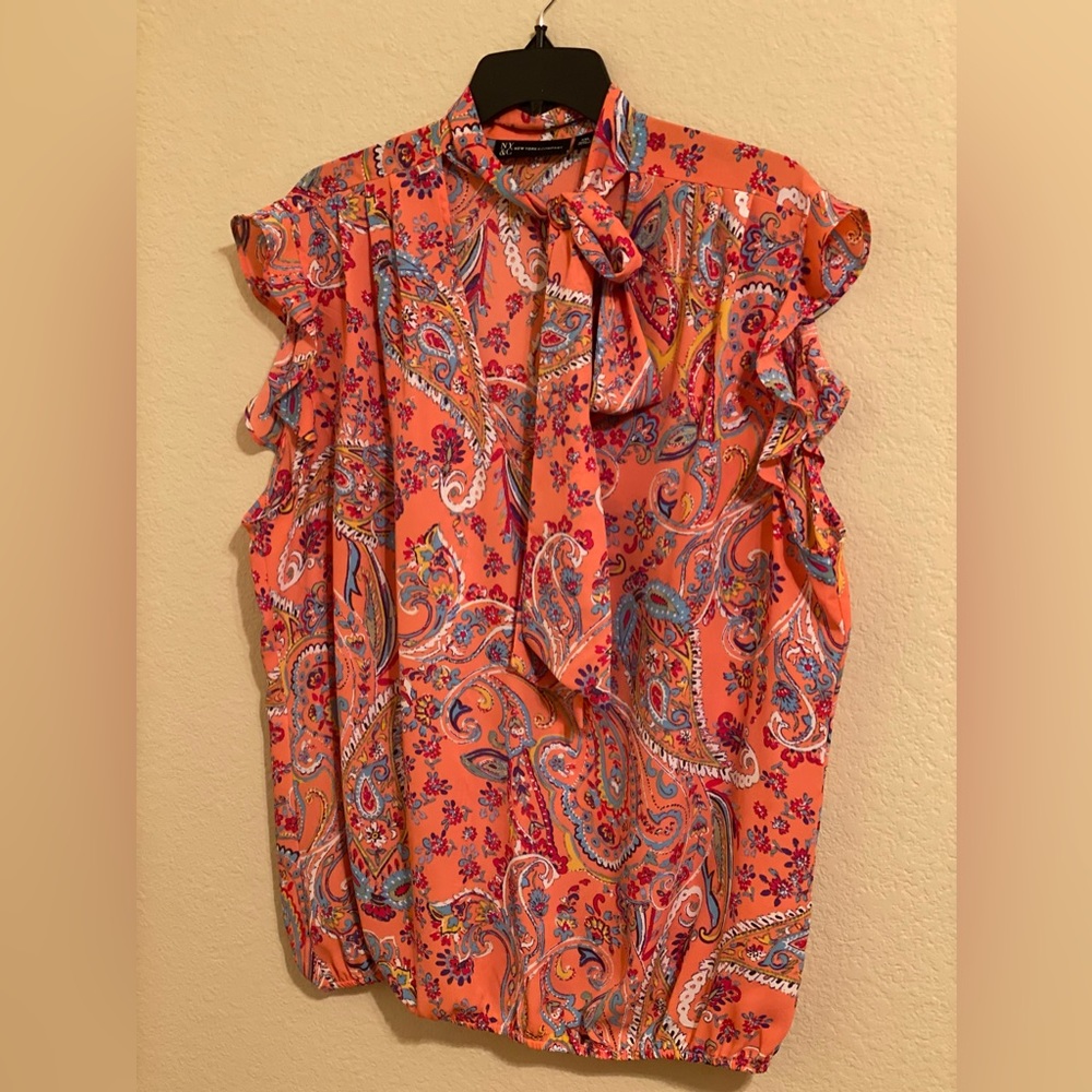 NY&C Pink Top with Paisley print. Size XXL